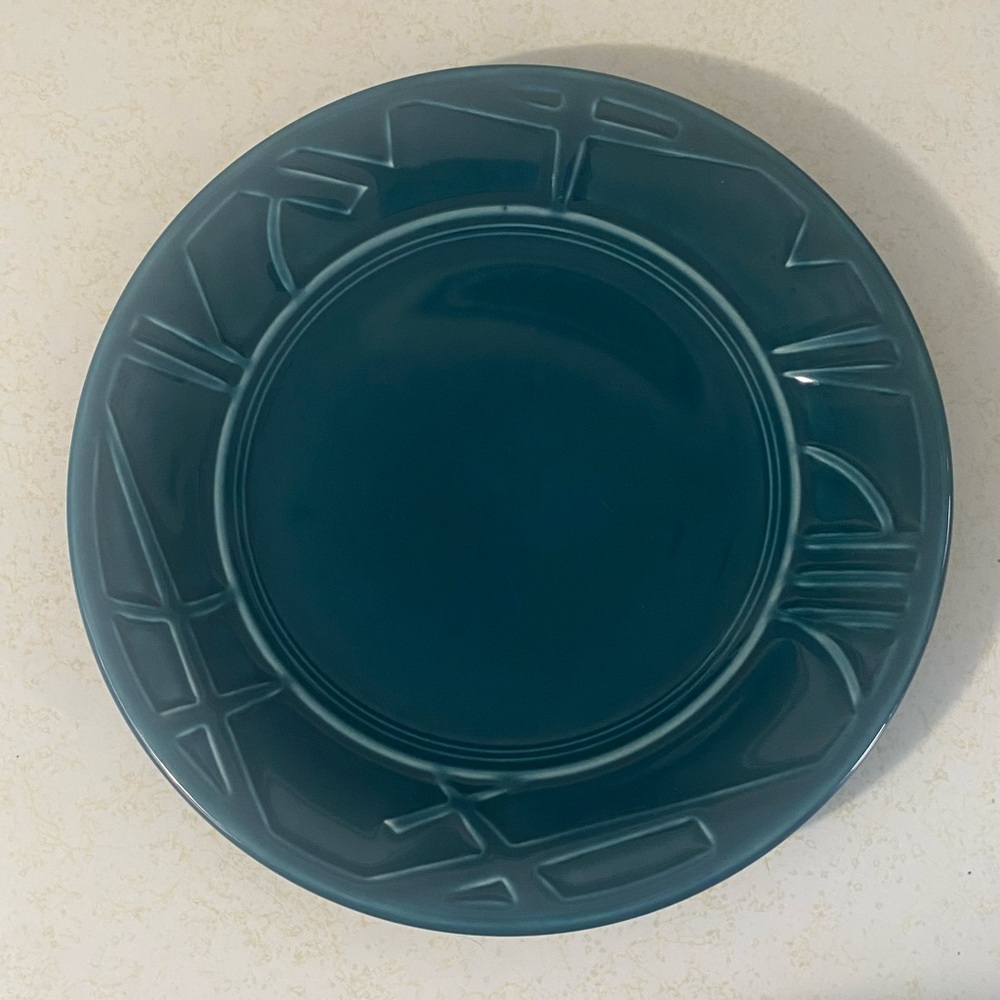 Fiestaware 2000 Juniper 9” Luncheon Plate Geometric Fiesta Homer Laughlin - Picture 6 of 8